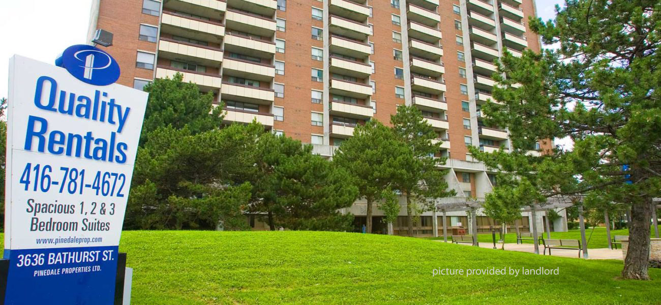 3636 Bathurst St, North York, ON : 2 Bedroom for rent -- North York