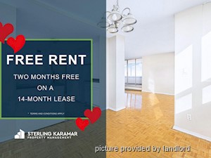 Bachelor apartment for rent in East York