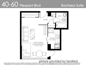 Bachelor apartment for rent in Toronto