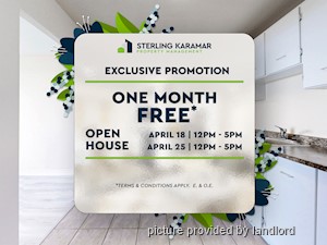 Bachelor apartment for rent in Burlington