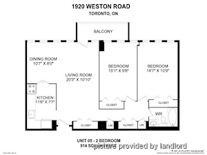 2 Bedroom apartment for rent in YORK