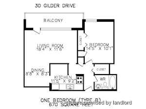 1 Bedroom apartment for rent in TORONTO