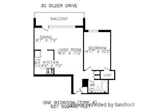 1 Bedroom apartment for rent in TORONTO