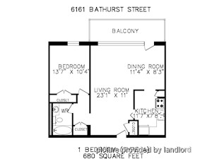 1 Bedroom apartment for rent in TORONTO
