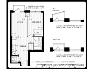 1 Bedroom apartment for rent in TORONTO