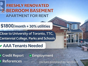2 Bedroom apartment for rent in Scarborough     